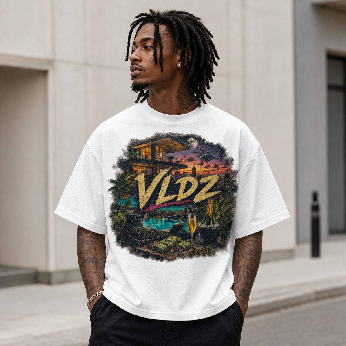 VLDZ Premium Oversized boxy crop Tees