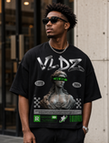 VLDZ Signature black boxy crop top