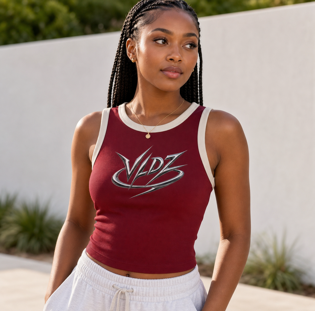 VLDZ  Ringer sleeveless  Crop Top