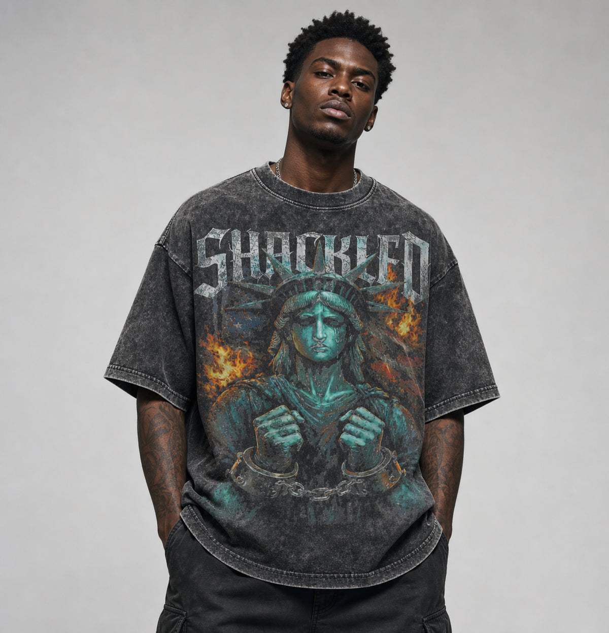 VLDZ Premium Oversized acid wash Tees