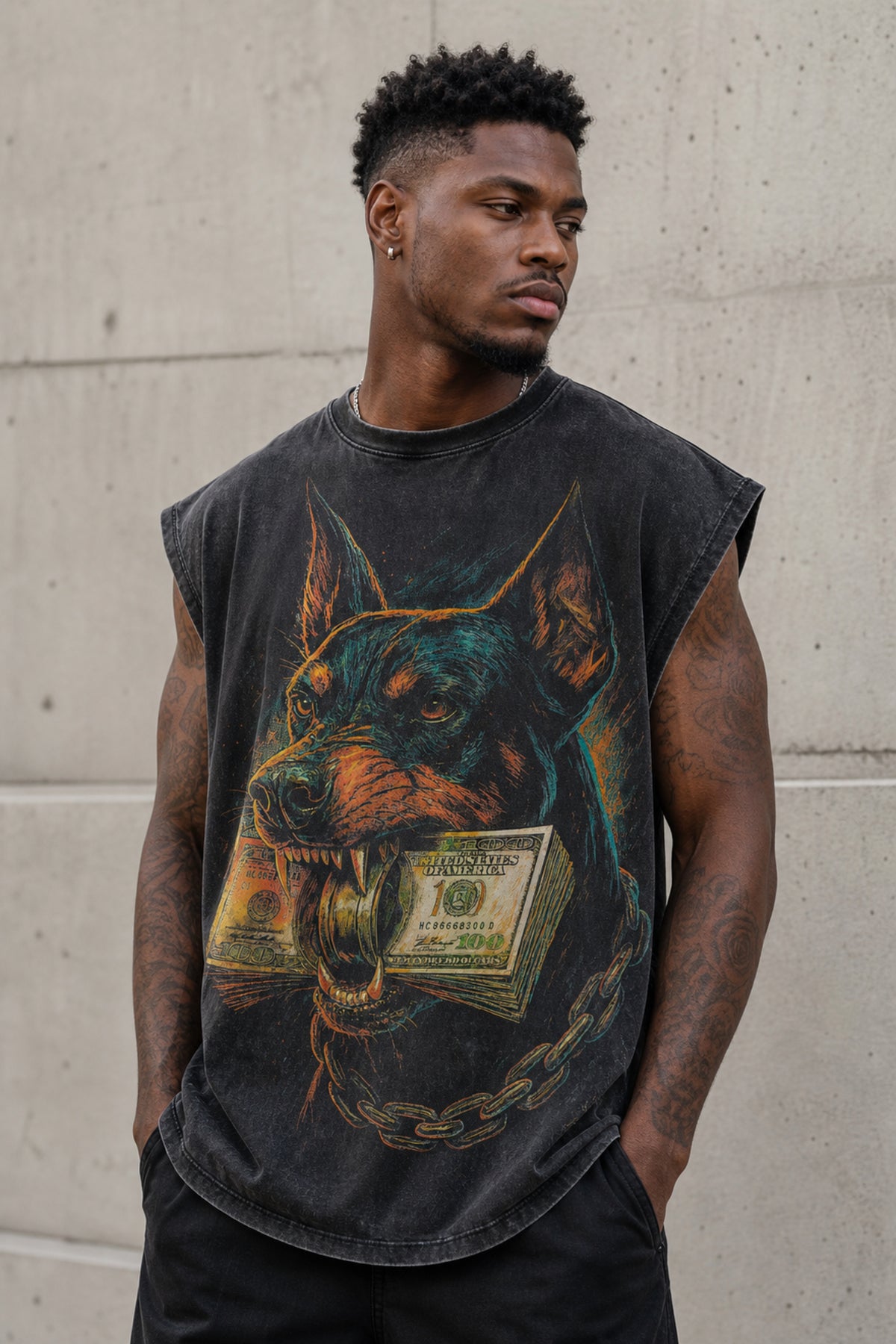Premium Acid wash sleeveless